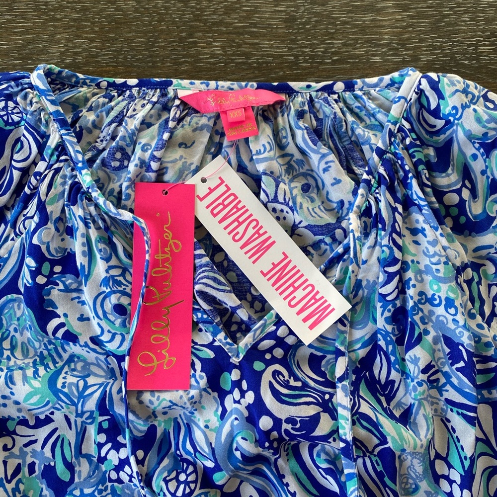 NWT Lilly Pulitzer Willa Tunic colorful print XXS - Picture 2 of 7